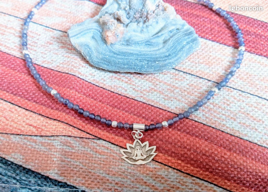 Collier en iolite et argent 925 (image 1)