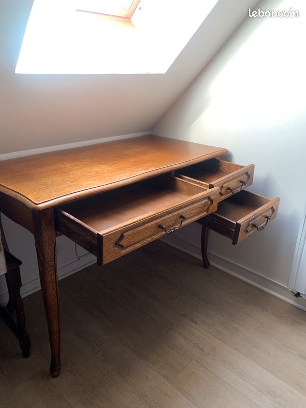 Bureau 3 tiroirs ancien (image 2)