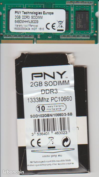 PNY 2GO SODIMM DDR3 1333Mhz (image 1)