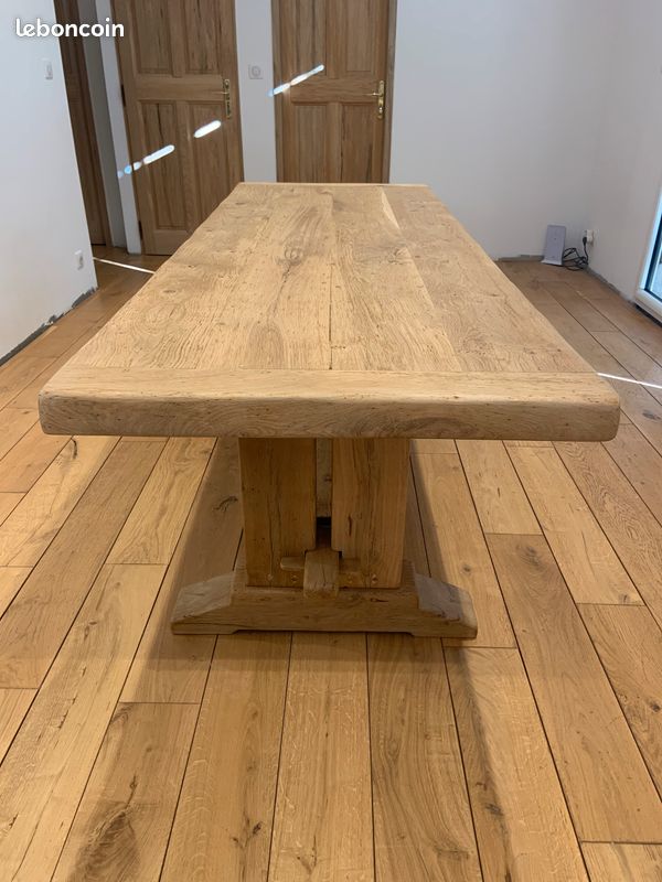 Table Monastère Ancienne en Chêne Massif - 🇫🇷 Fabrication Française (image 2)