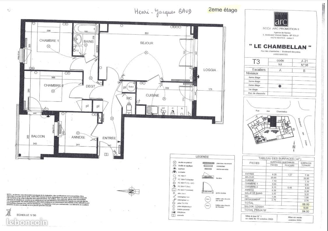 Appartement 3 pièces 68 m² · à Nantes · 68 m² · 920 €/mois