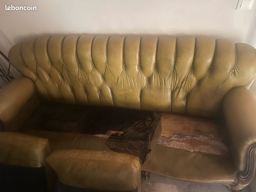 Canape Chesterfield 3 places (image 6)
