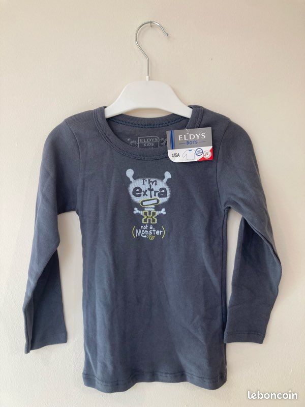 Hoe T-shirt en coton anche Courte Col ras du cou Été Uni ode Designer Basique