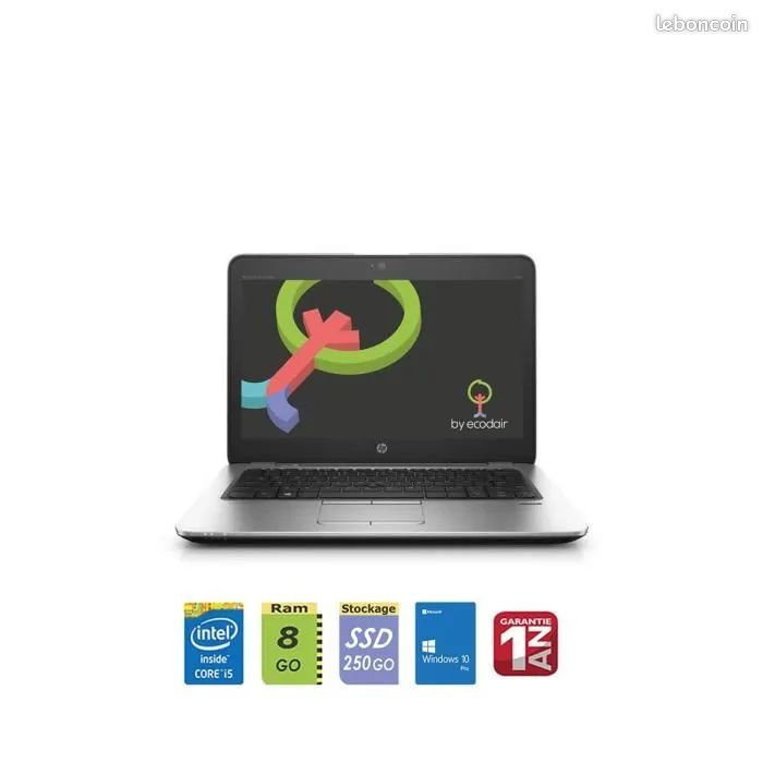 PC HP EliteBook 820 G1 12,5 i7 8Go RAM 256Go SSD Sans OS