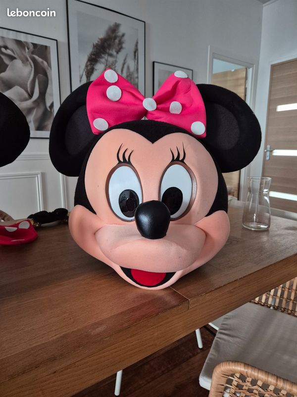 Tête de mascotte minnie rose déguisement cosplay Vêtements