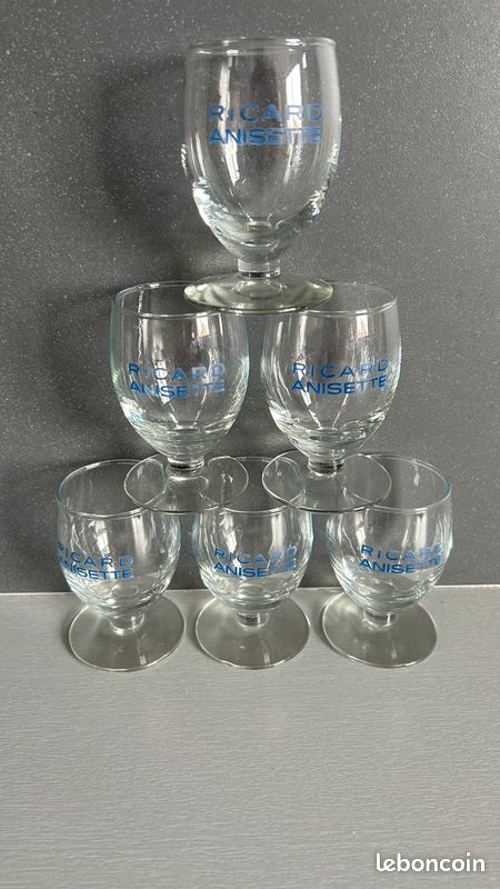 Lot 6 verres ballon RICARD ANISETTE (image 6)
