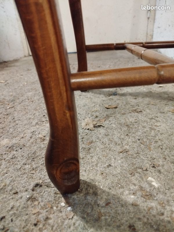 Chaise en bois / paille (image 6)