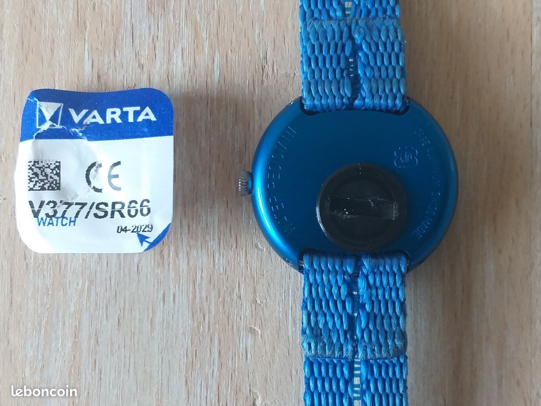 Vintage 80s - Montre collector Flik Flak (Swatch) bleue (image 3)