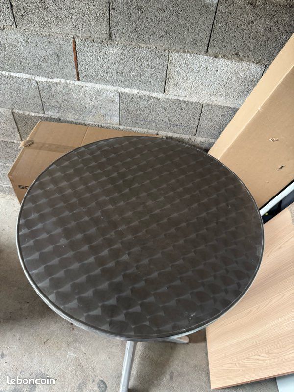 Table haute / Mange debout rond Bolero Ø60 inox – Bar, Bistrot, Snack (image 2)