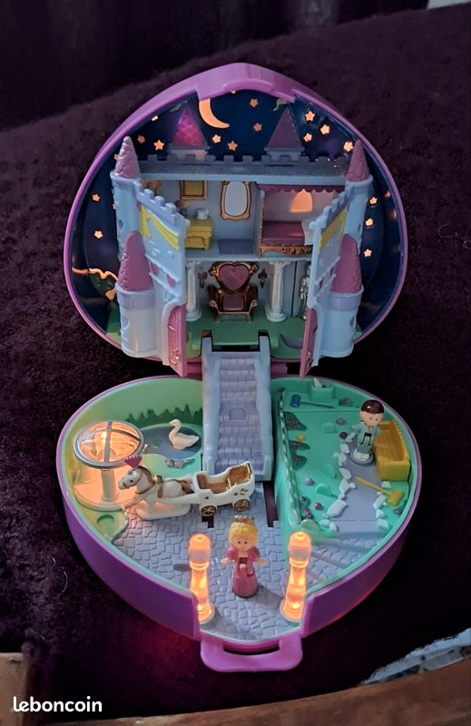 Château Starlight Polly Pocket - Cœur 1992 - Jouet Vintage Occasion