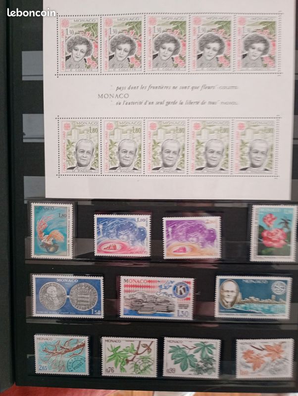1 album de timbres de Monaco des origines à 1986 avec PA, Taxe, Préo 1 album de timbres de Monaco des origines à 1986 avec PA, Taxe, Préo
