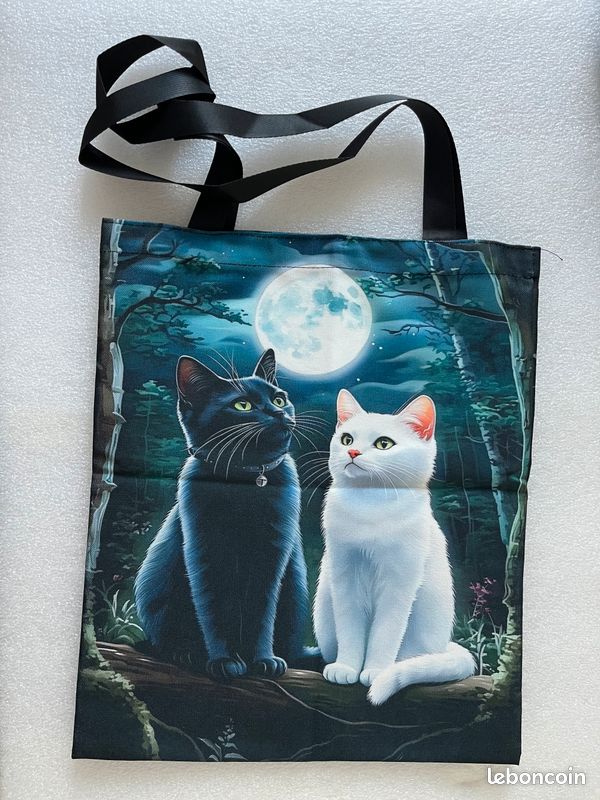 Sac Fourre-tout (tote Bag) En Coton 100% Avec Motif Lampe à Pétrole - Blanc, Neuf Sans étiquette