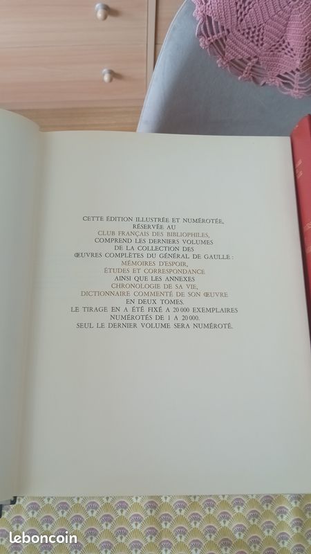 De Gaulle Oeuvre complete numérotée 15 volumes : Mémoires de guerre, Discorde chez l'ennemi, Le fil de l'épée, Vers l'armée de métier, La France et son armée, Mémoires d'espoir, Discours et messages (image 8)