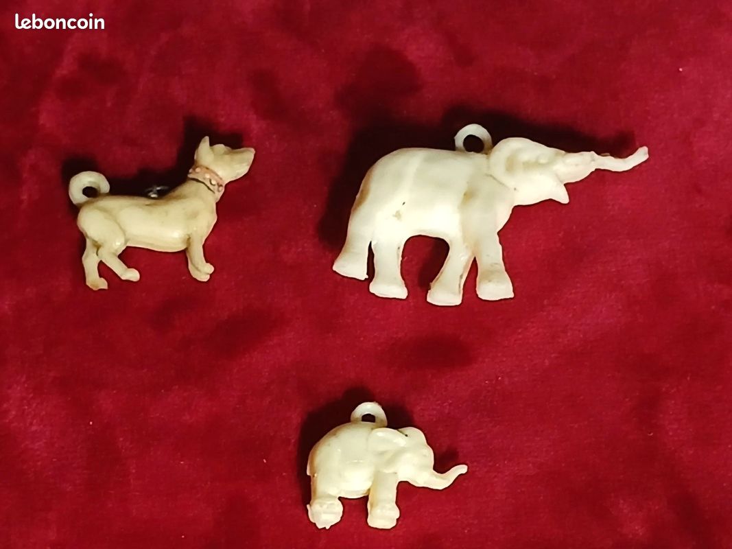 3 pendentifs vintage représentant des animaux 1930/40 (image 1)
