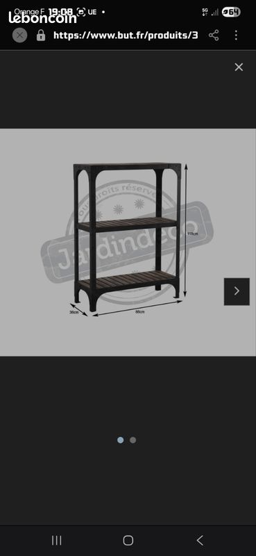 Étagère style industriel bois metal –Prix cassé (image 1)