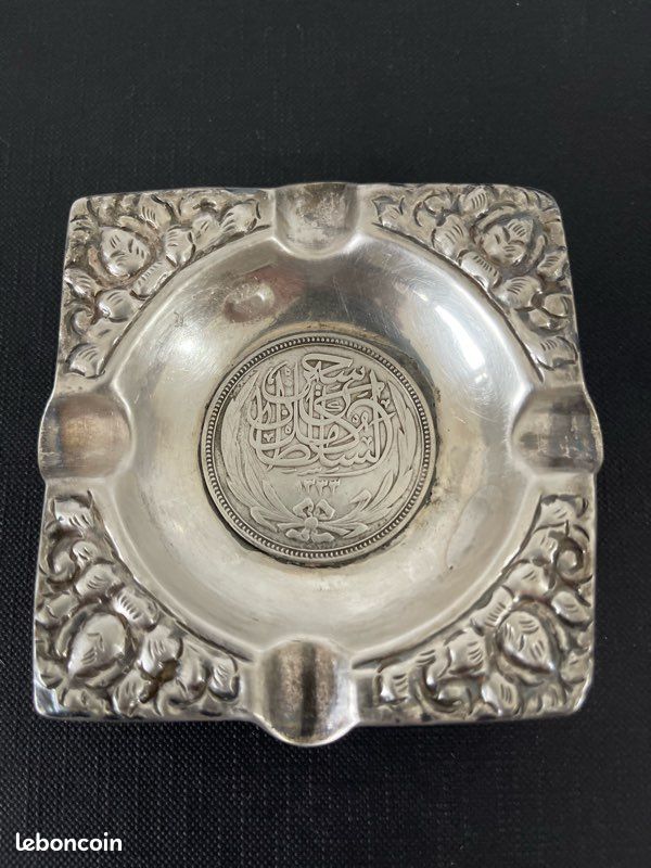 Cendrier Ancien Avec Monture En Argent Gayer & Krauss – Argent Sterling 925