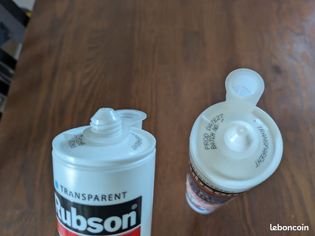 Lot 2 tubes joints silicone Transparent RUBSON (image 2)