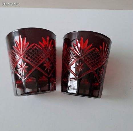 4 Verres Rouges Rubis Pour Chambre Noire - Suisse 1890-1918 - Meyer & Wanner
