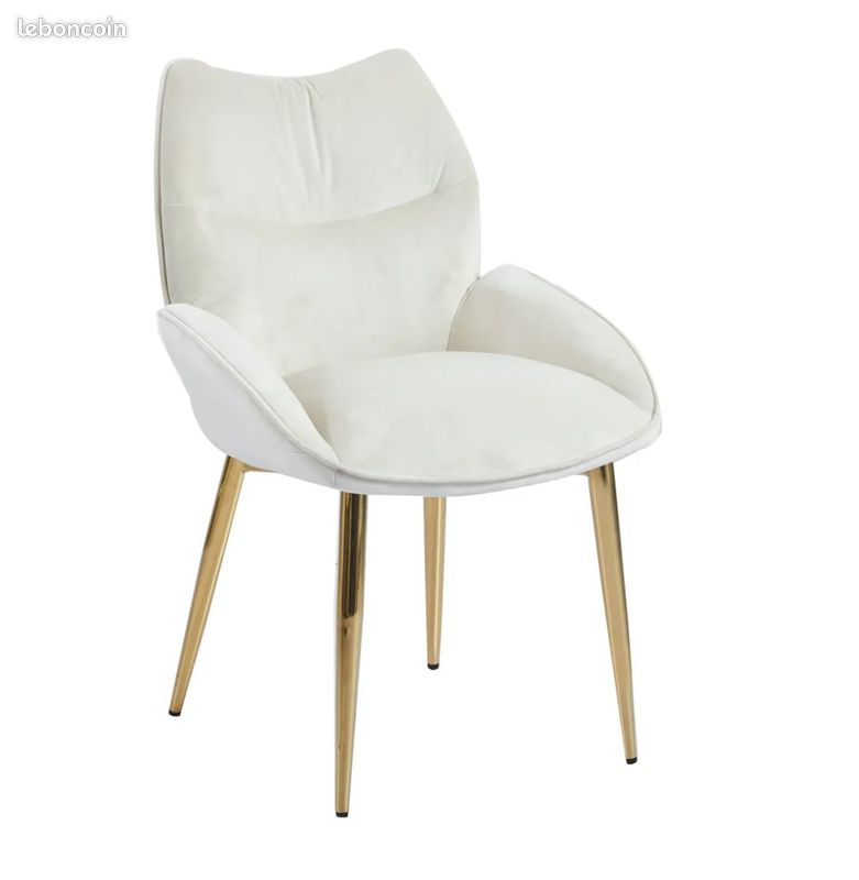 Lot de 4 Chaises en Velours Style Scandinave / Chic (image 5)