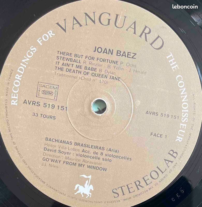 ♥🎼33t 🇺🇸 Joan Baez (5) ✷ 1964 (image 3)