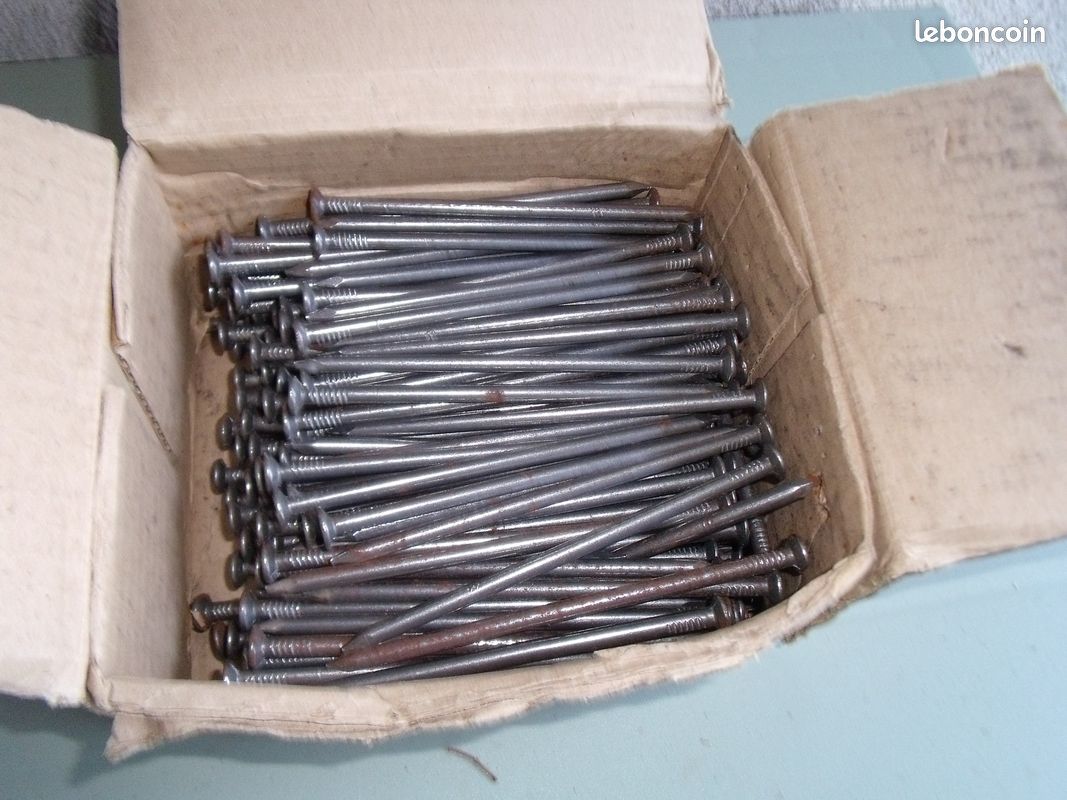 Pointes têtes plates acier (image 1)