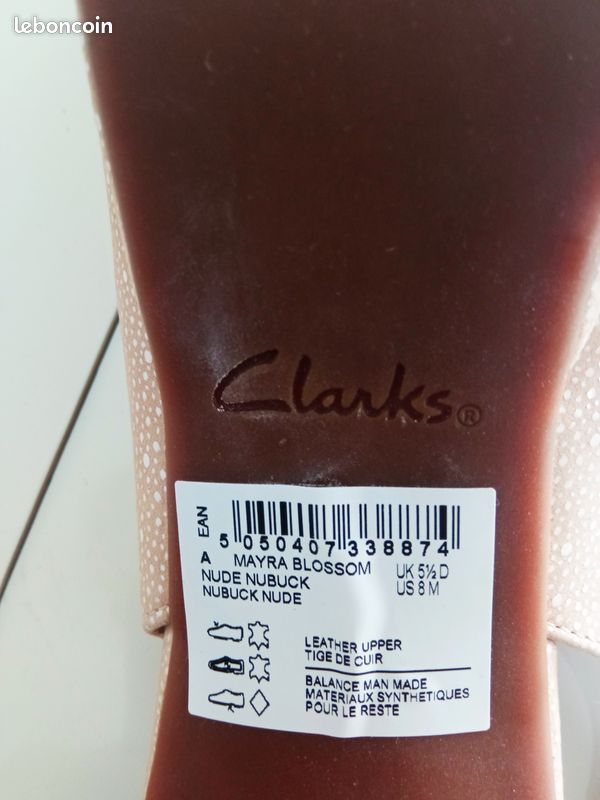 Sandales à talons rose poudré "Clarks" (image 2)