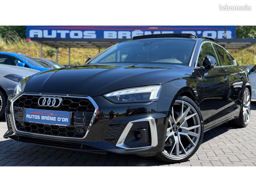 AUDI A5 SPORTBACK 459/mois GARANTIE 6 ANS 40 TDI 190ch S-TRONIC 7 S LINE Toit ouvrant RS Audi SPORT Méplat COCKPIT AppleCarPlay 1ère MAIN Origine française Aucun frais à prévoir (image 1)