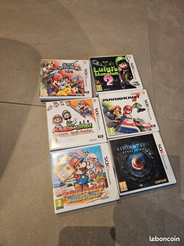 Lot De Jeux Nintendo 3DS – Univers Mario (très Bon état, Boîtes Incluses)