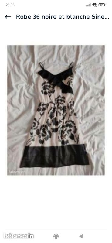Robe Noire Avec Ceinture, Taille 36, Marque Sinequanone, Neuve Avec étiquettes