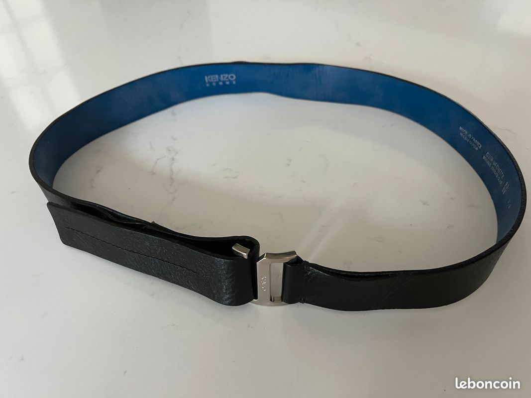 3 ceintures homme en cuir taille 85, 90 dont une Kenzo et une Losco (image 1)