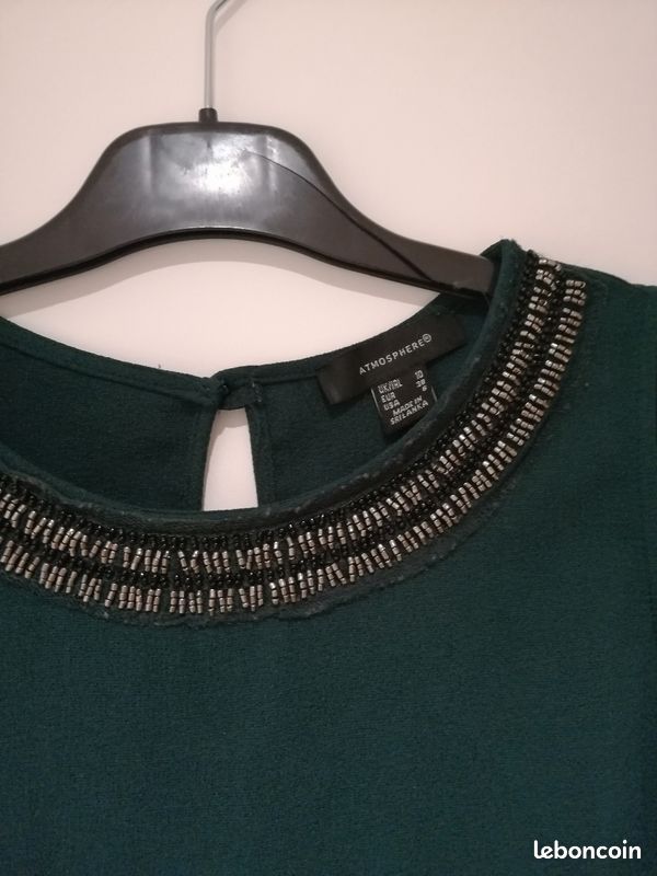 Blouse verte longue T38 (image 2)