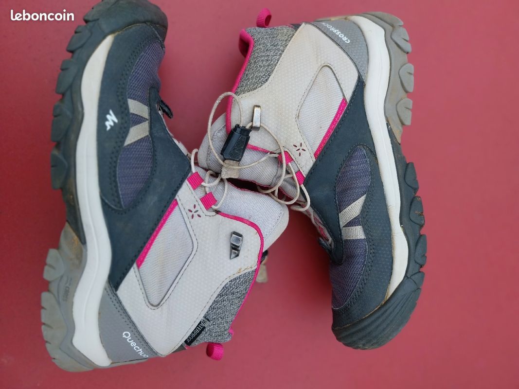 Chaussures randonnées taille 36 rose et grise decathlon (image 3)