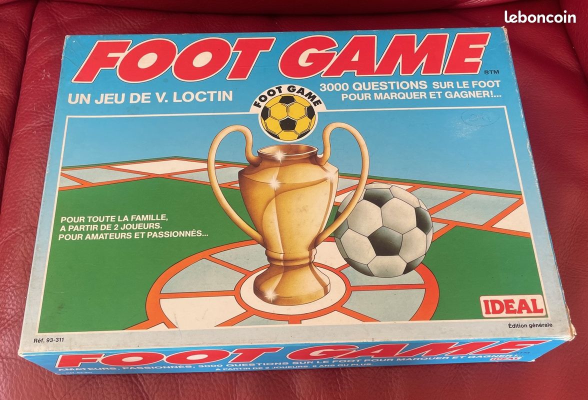 Jeu De Société Vintage FOOT GAME De IDEAL - Édition 1989 - Complet En Occasion