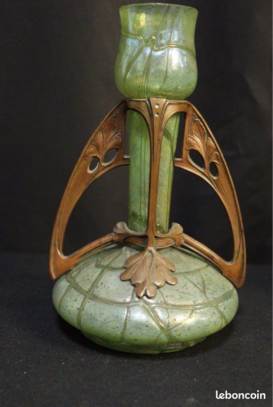 Johann LOETZ (1848 - 1933) Vase soliflore à long col en verre❗️RARE❗️ (image 2)