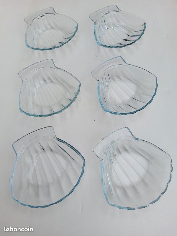 Lot de 6 Ramequins "Coquille Saint-Jacques" Vintage - Pyrex France (image 12)