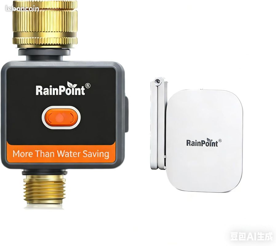 RAINPOINT Programmateur Arrosage WiFi Intelligent + Passerelle Antenne – Laiton, App & Alexa, Météo Auto – Jardin & Pelouse