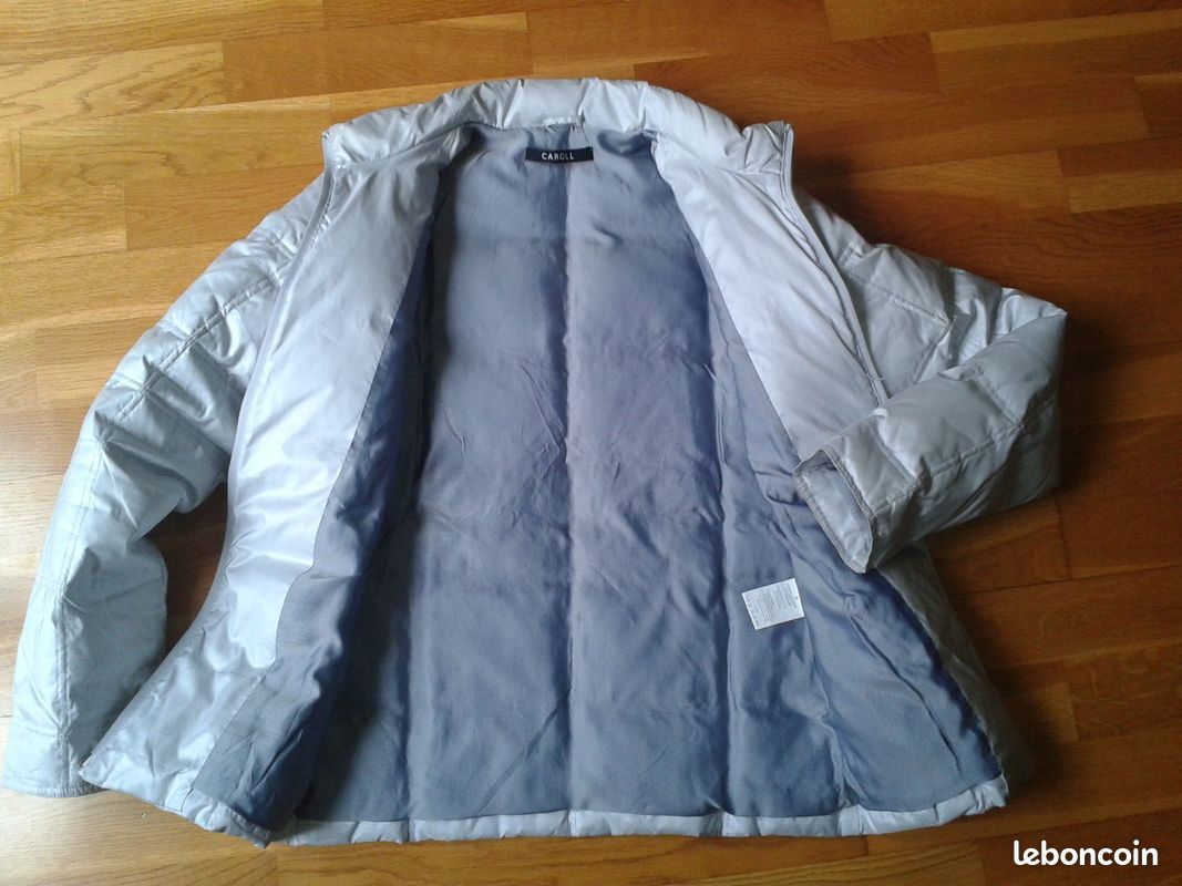 Veste doudoune Caroll gris très clair (image 2)