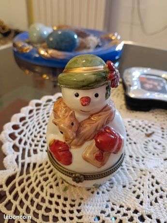Bonhomme de neige en céramique, assorti en double exempla
