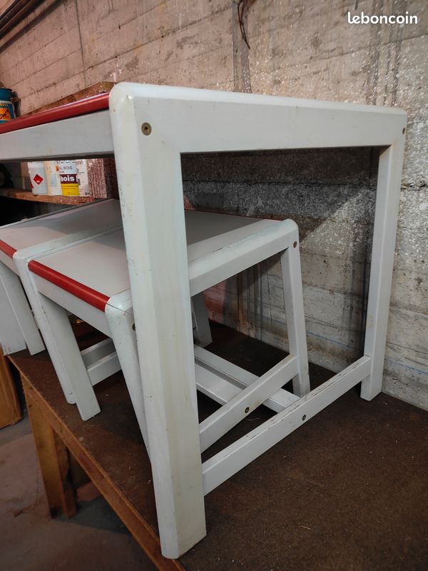 Joli petit Bureau Rouge & Blanc, petit prix (image 4)