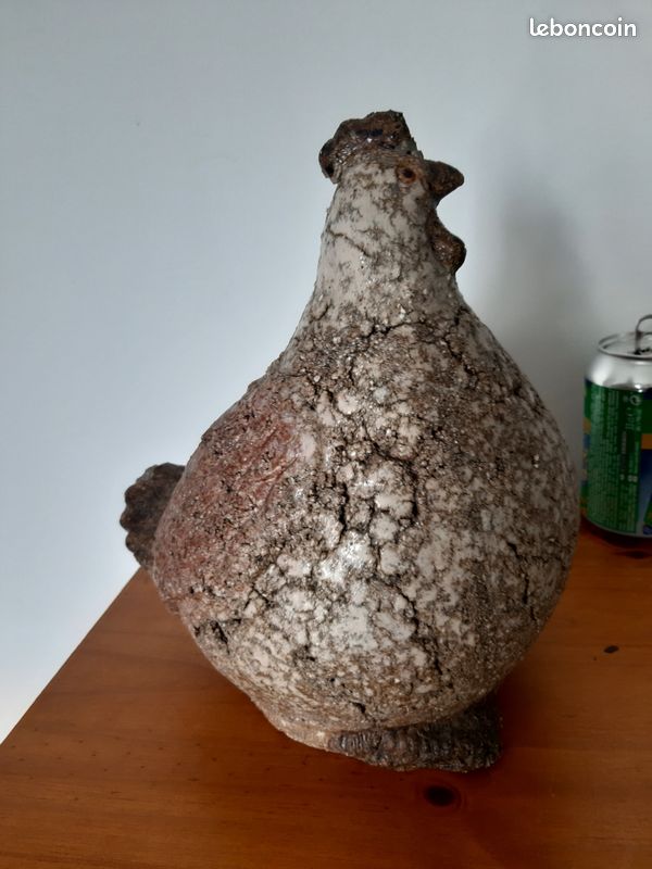 Poule en céramique craquelée Athezza (image 1)