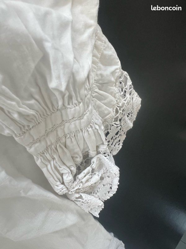 Lot De 11 Anciennes Dentelles Coton Blanc Festons - Ruban Galon Vintage Fabrication France