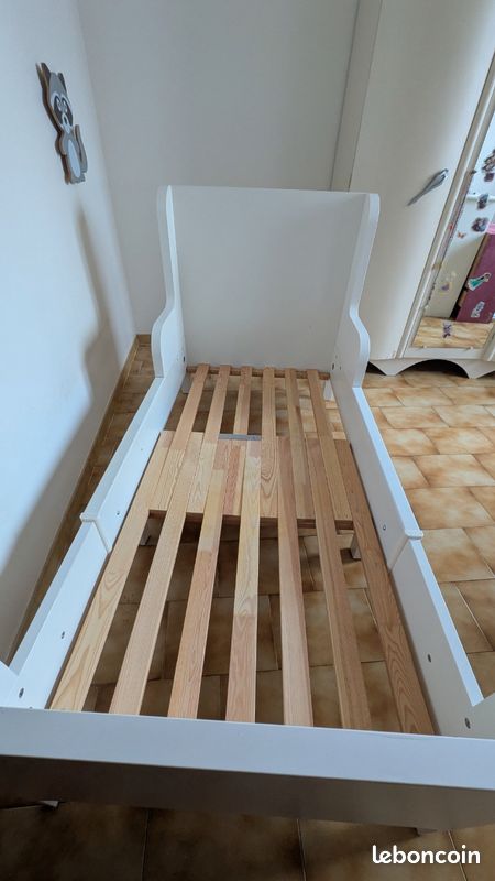 Lit enfant évolutif - extensible Ikea Blanc (image 2)