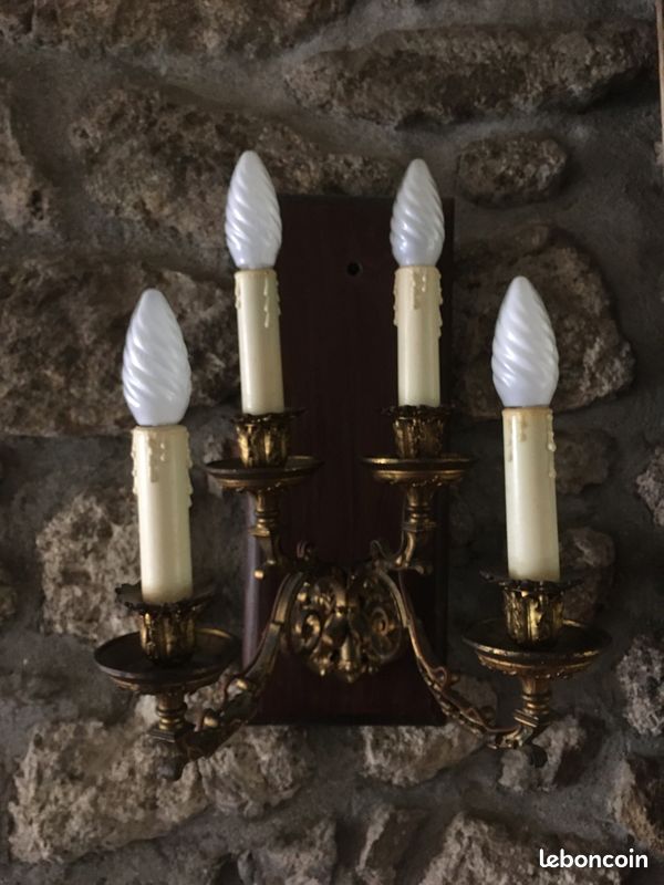 Applique et suspension ancienne laiton bronze (image 10)