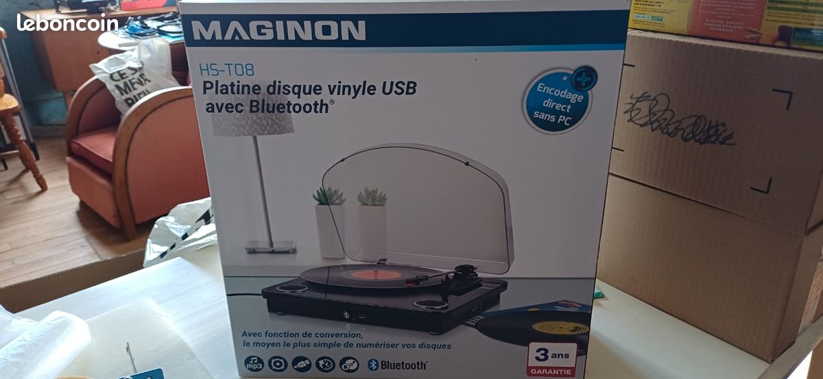 Platine disque vinyle Bluetooth USB (image 1)