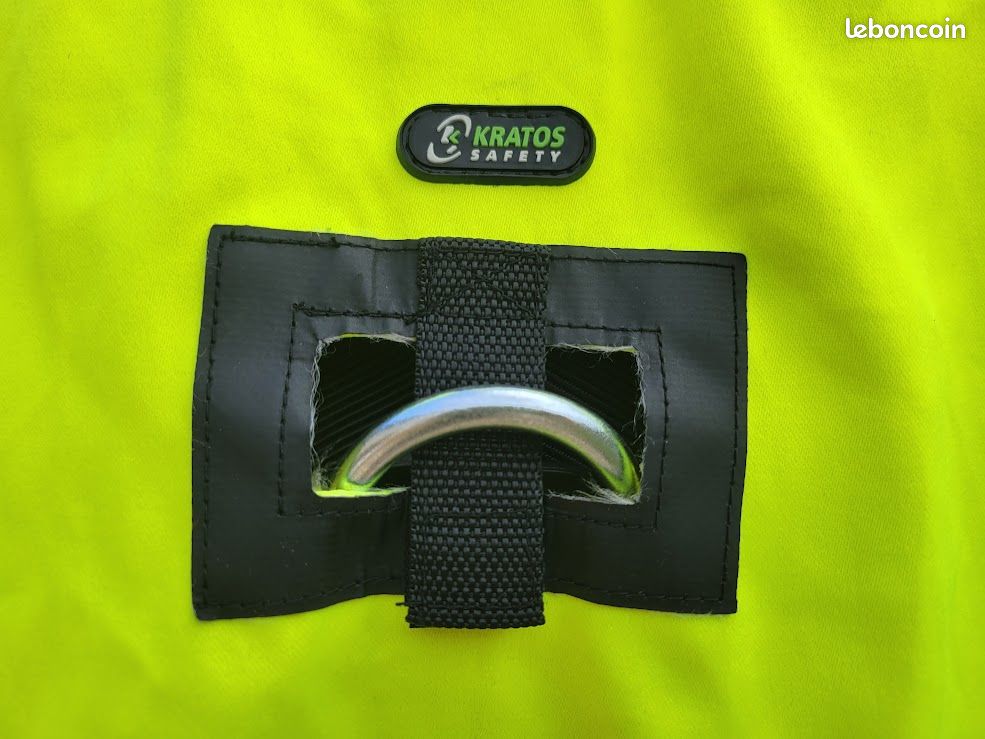 Harnais antichute XL neuf intégré dans un gilet de travail haute visibilité ajustable aux épaules, cuisses et gilet (image 6)