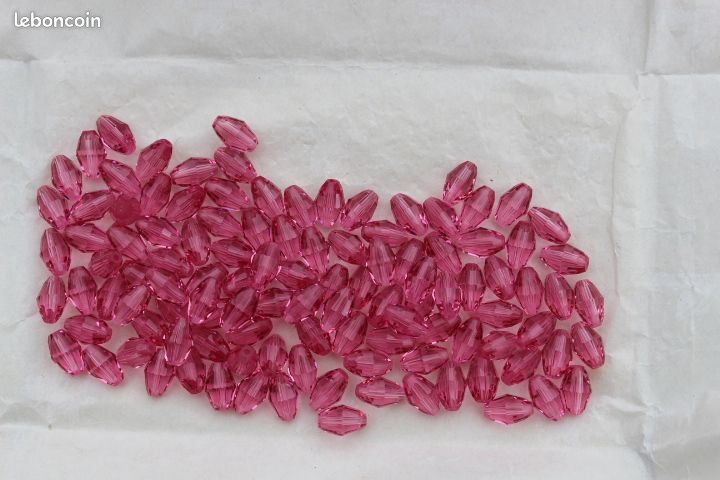 110 perles ovales Swarovski de 9x6 mm Rose (Art.5200) (image 3)