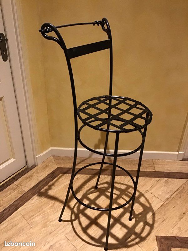 Tabouret haut en fer forgé (image 5)