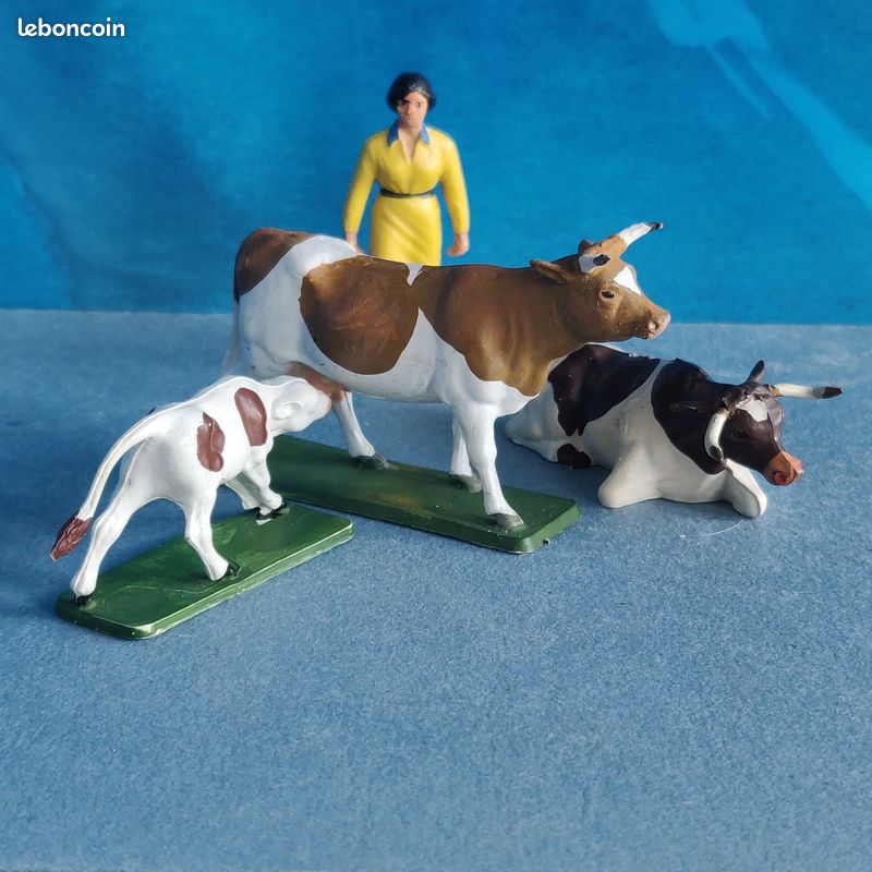 LOT Animaux De La Ferme Starlux – Canards, Coqs, Fermière – Échelle 1:32