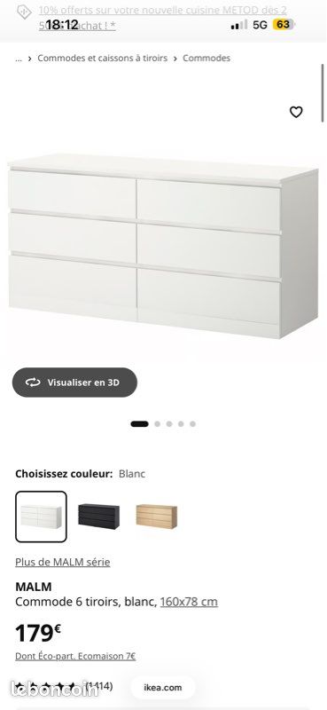 Meuble MALM IKEA (image 2)