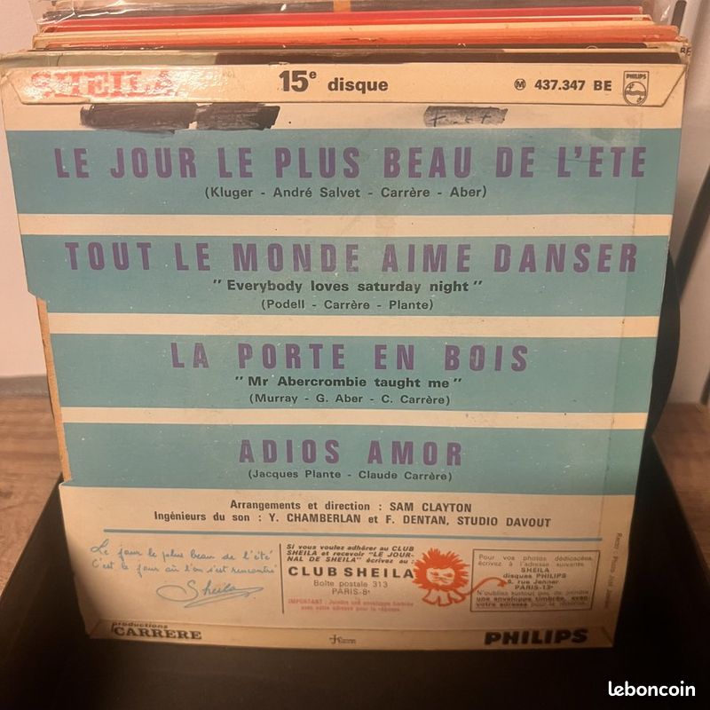 Sheila - Adios Amor - Vinyl 45 t (image 2)